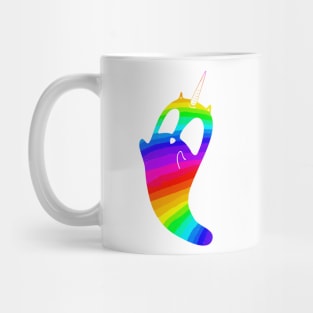 rainbow unicorn cat ghost Mug